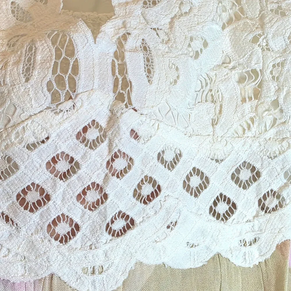 FP Intimately Free People Adella Mini Slip Dress Sz Large Pink Plaid Ruffle $98 - Picture 8 of 16